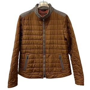 Waterville Puffer Jacket with Wool Trim Men's Size 54 XL Quilted Made in Italy